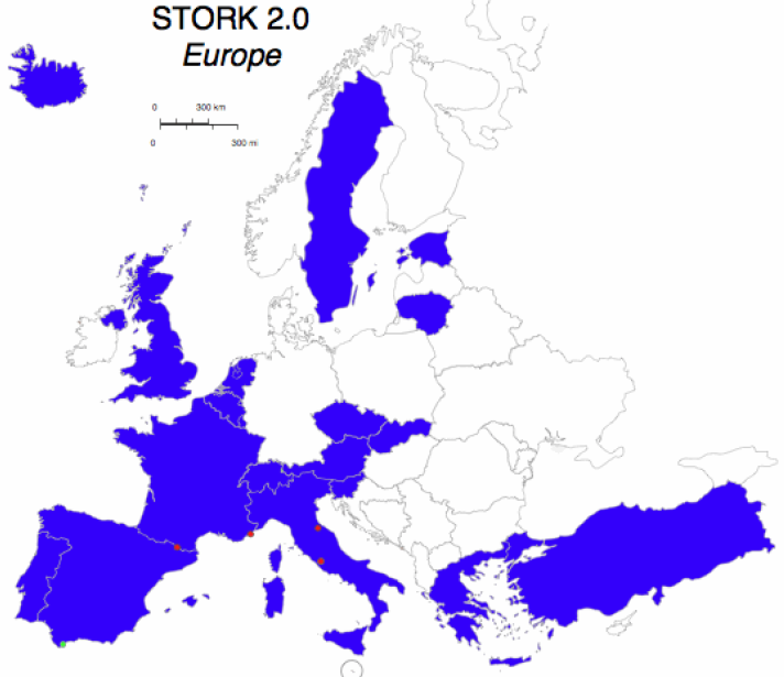 Stork 2.0 (19 paesi, 58 parter, 2012-15) Austria Belgio Rep.