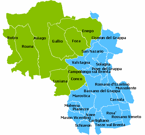 Territorio 28 Comuni afferenti Azienda Ulss 3 L.