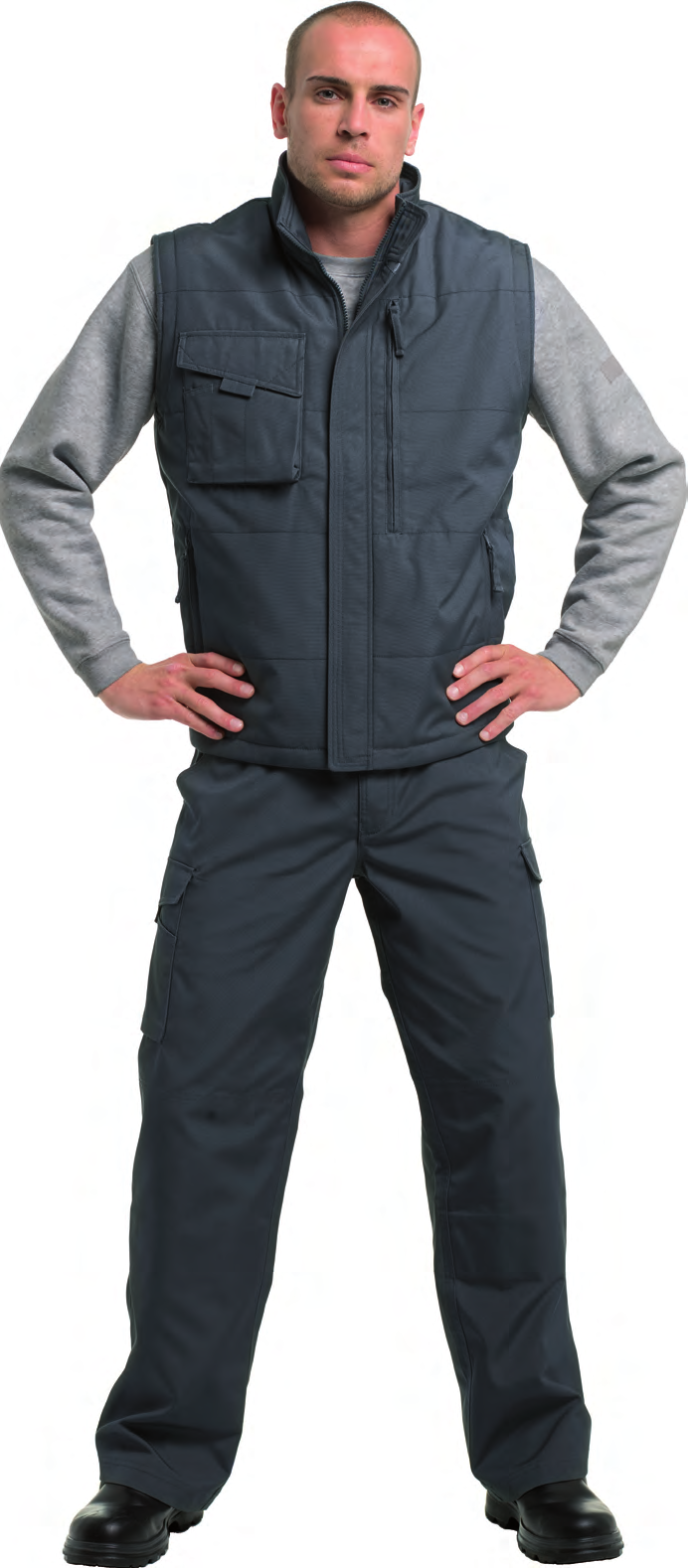 WORKWEAR RJ014M Gilet da lavoro 65% Poliestere - 35% Cotone 260 gr/m 2 Imbottitura in poliestere 150 gr/m 2 Fodera 100% poliestere Trattamento antimacchia Teflon