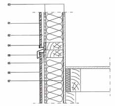 DETTAGLI COSTRUTTIVI 0 Nodo laterale serramento All esterno applicare ai telai delle finestre un adesivo aperto alla diffusione del vapore.