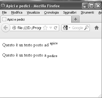 <u>sottolineato</u><p> Testo <blink>lampeggiante</blink><p> 11 Apici e pedici All interno dei tag body scriviamo ad esempio: <!