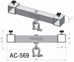 250kg 45 cm 195 kg AC-565 Supporto di fi ssaggio per strutture Triangolari Quadrate su forca