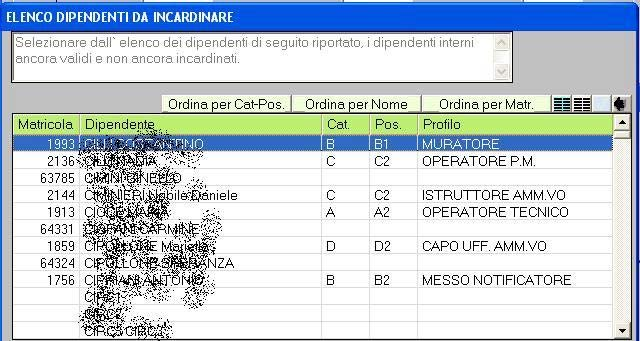 MIGLIORIE Migliorie su funzione incardinazione.