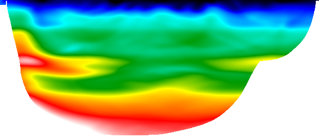 Cembrano S6, 35 WET iterations, RMS error 1.5 %, 1D-Gradient smooth initial model, Version 3.