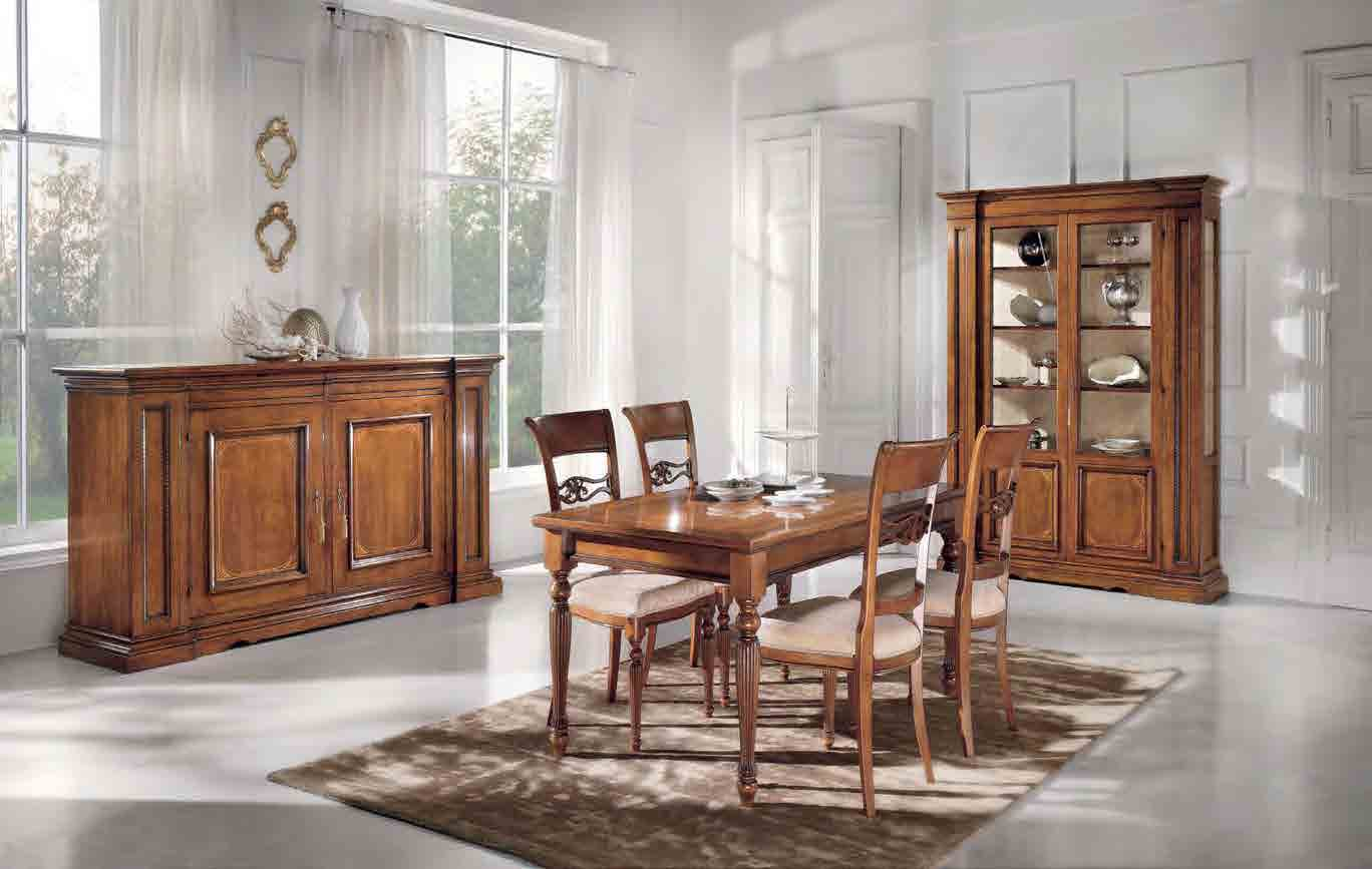dining rooms ARTICOLO H611 Credenza con 2 porte intarsiate e filetto. 2 inlay doors coffeeboard with fillet. cm. L. 206 P. 55 H. 120 M 3 1,50 Kg.