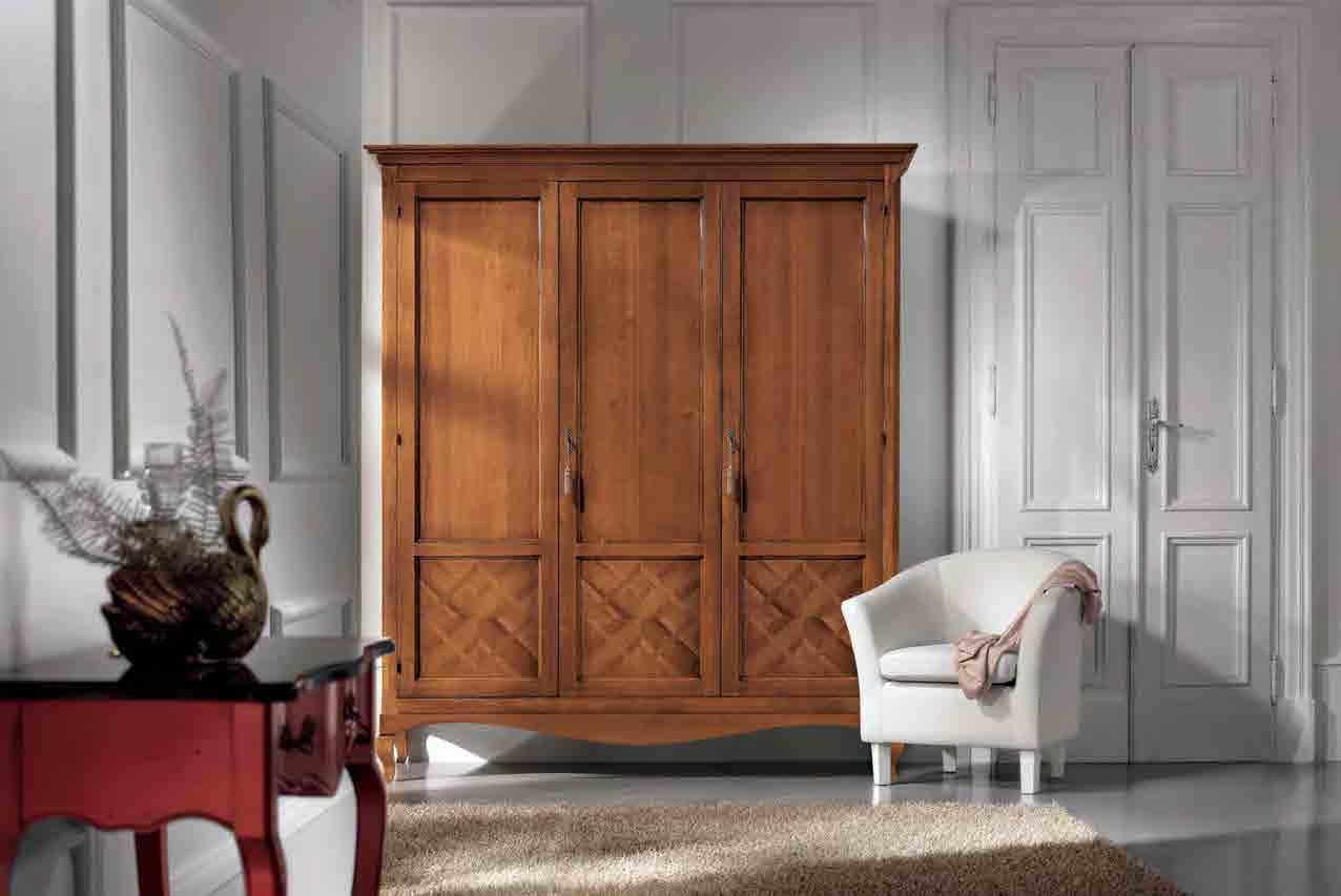 bedrooms ARTICOLO H5003 Armadio con 2 ante paglia di vienna. Wardrobe with 2 vienna straw doors. cm. L.