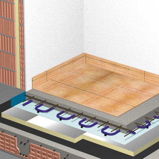 (sino all estradosso del solaio) A pavimento al piano terra e nel sottotetto verrà posato del