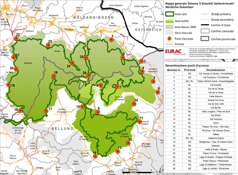 Criticità, potenziali e strategie per i s ingoli Sistemi delle Dolomiti Patrimonio UNESCO 5.