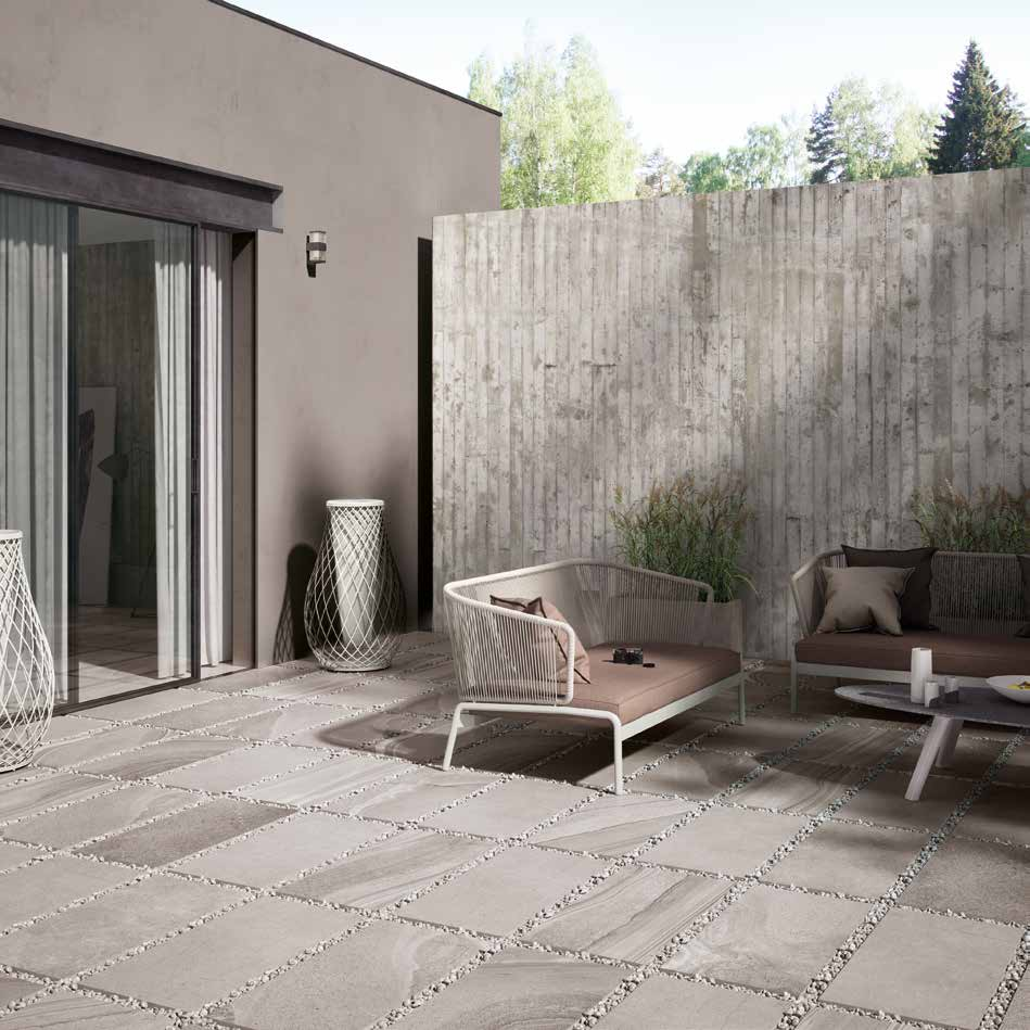 OUT.20 GRES PORCELLANATO A MASSA COLORATA FULL BODY COLOURED PORCELAIN STONEWARE 20 mm 20 R11 A+B+C > 0,60 > 0,40 > 0,42 U11 T11 V3 DIN 51130 DIN 51097 ASTM C 1028 B.C.R.A. ANSI A 137 UNI EN 1339 40x80 2 R11 RE-WORK MULTI FOG 20 REN51400 nat.