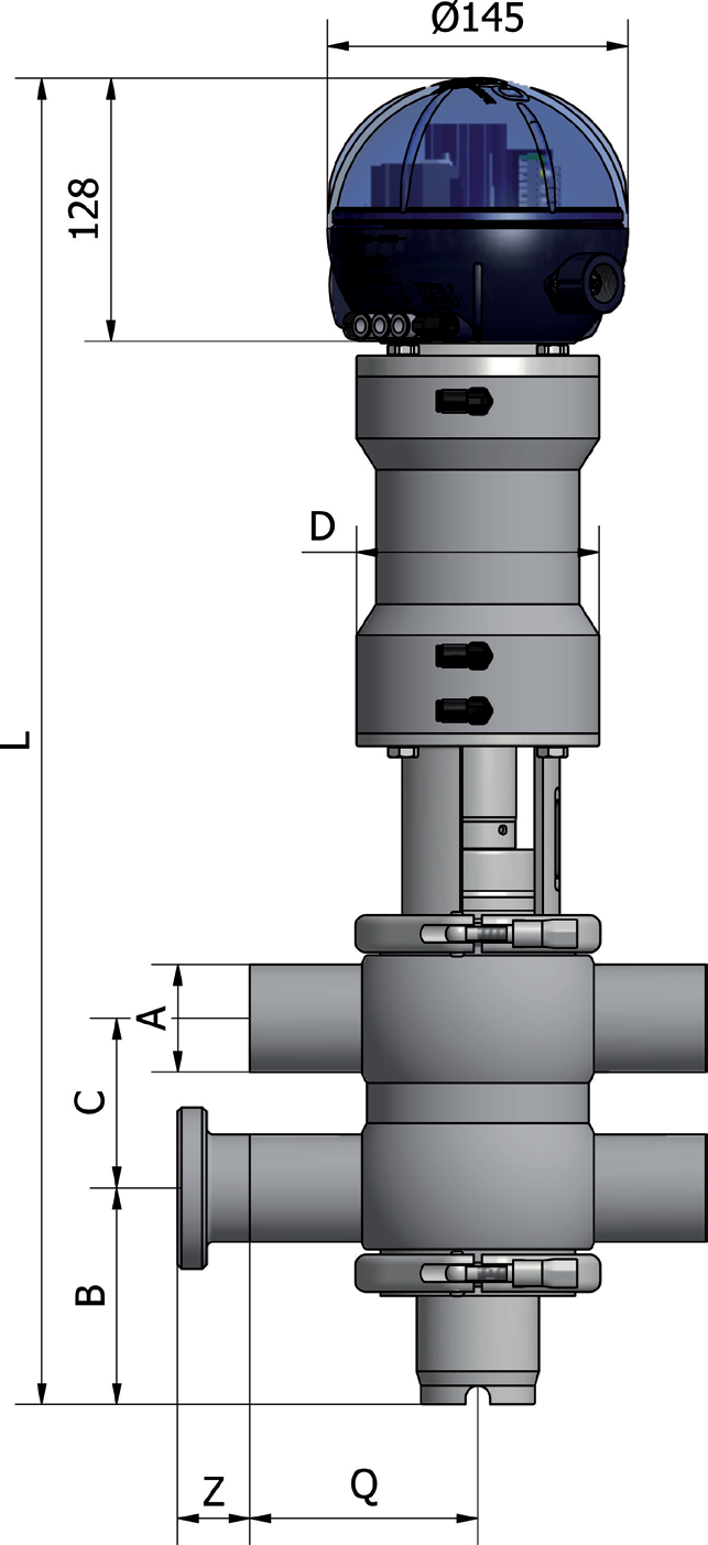 B925 Dimensioni mm Dimensions mm B925 B925 deviatrice/divert CONSUMI ARIA Litri per pressione aria DN Apertura Opening AIR CONSUMPTION Litre for