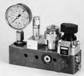 Accumulatore di pressione Nr. 6919-2 Unità di comando dell accumulatore di pressione per cilindro a semplice effetto, pressione d esercizio max. 400 bar. N. articolo Pressione di riempimento gas regolata po Volume di memoria [cm³] NG Q max.