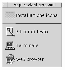 4 Oppure, aprire il pannello secondario Applicazioni personali e fare clic sul controllo dell Editor di testo.