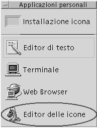 L Editor delle icone verrà avviato con l area di disegno vuota.