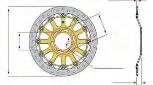 SBK Discs Dimensions Table 1 Code Application Disc Inner Holes Holes Holes Offset Th. ø ø axis ø n mm.