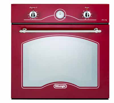 Forno elettrico multifunzione - CM 9 R VETRO ESTRAIBILE EASY TO CLEAN Estetica Country Rosso Bordeaux Forno elettrico multifunzione Classe A (9 funzioni) Programmatore analogico di inizio e fine