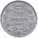 (1868-1889) 20 Dinari