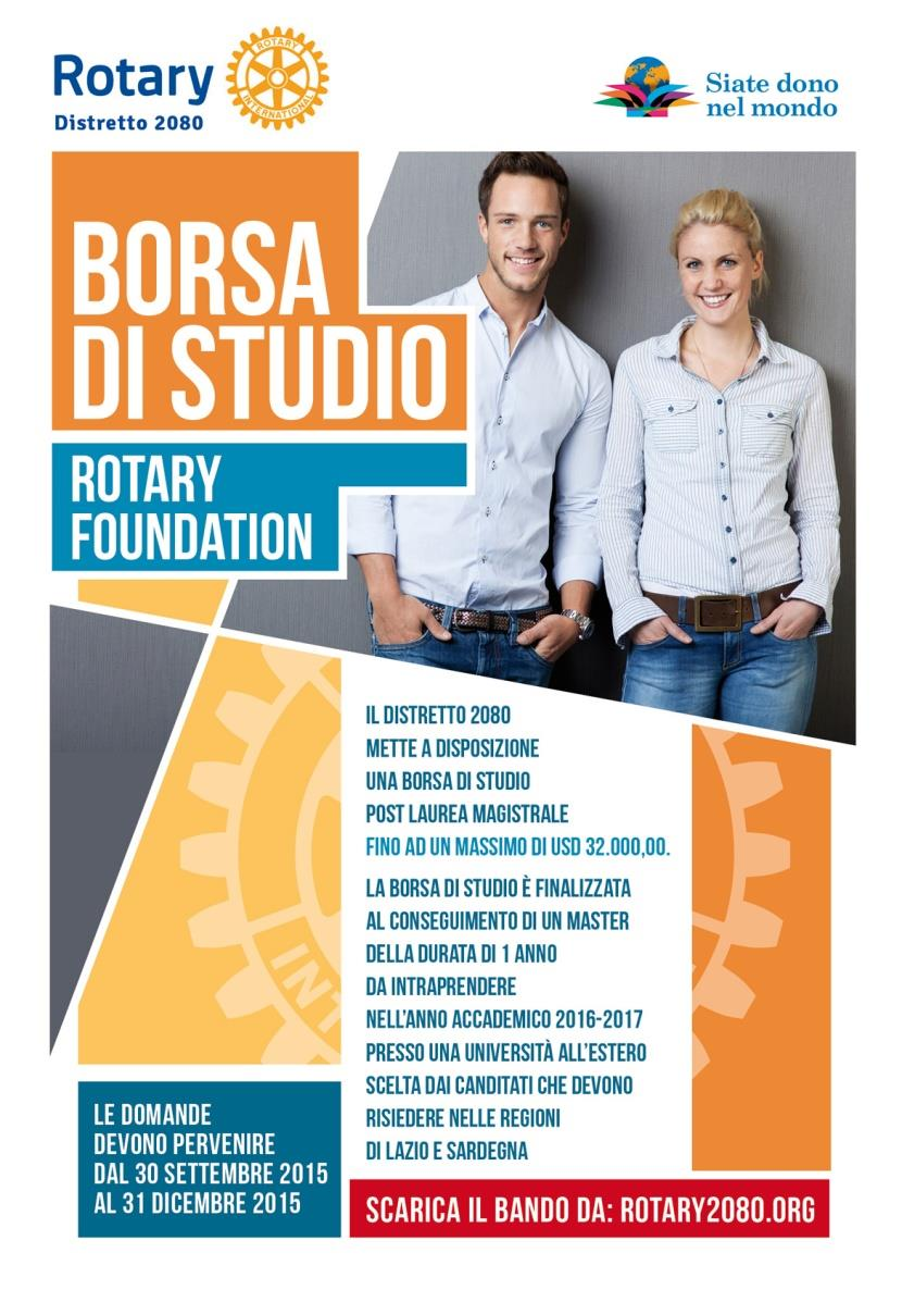 La Borsa di Studio RF Borsa di Studio post laurea magistrale fino ad un massimo di USD 32.