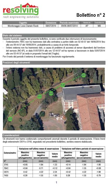 visualizzazione, interrogazione e download dei dati da specifica piattaforma web; Bollettini