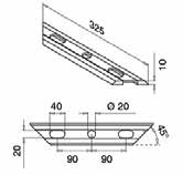 inclinazione della scala Adesivo END CAP FOR STAIRS For Easy Glass Slim-Top profile Natural and brushed anodized aluminium Sectioned according to the inclination of the stair Adhesive Codice