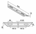 della scala Adesivo END CAP FOR STAIRS For Easy Glass 3kN-Top profile Natural and brushed anodized