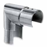 pz/pcs RACCORDO A 90 VERTICALE Per corrimano con cava Acciaio VERTICAL FLUSH ANGLE AT 90 For handrail with slot Stainless steel Box: 02 pz/pcs Codice E04C26062 E04C26064 E04C26061