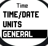 3.2.6 General (Generalità) La funzione General (Generalità) include le impostazioni generali del Suunto M9.