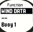 posizione del MOB. Wind Data (Dati relativi al vento) La funzione Wind Data visualizza le direzioni del vento immagazzinate. Per visualizzare i dati relativi al vento, procedere come segue: 1.