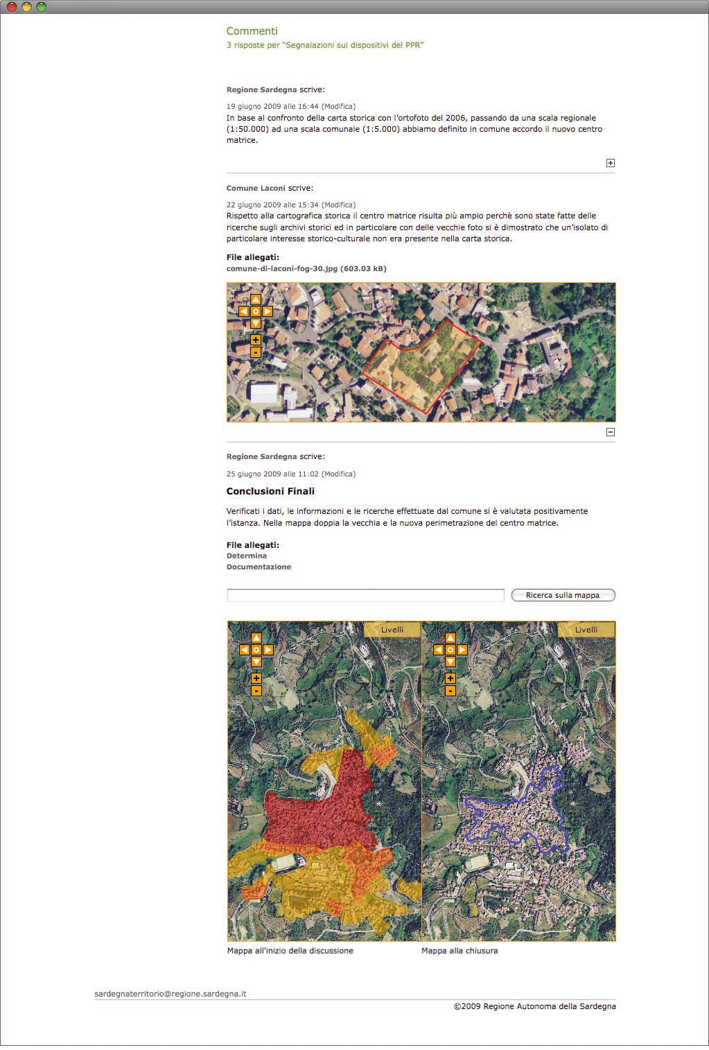 Manuale d uso dell applicazione Sardegna GeoBlog Il testo dell articolo può essere associato a degli allegati ed a una mappa navigabile.