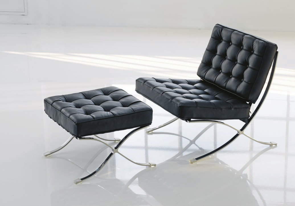 MADRID art. 9525 Poltrona e divano struttura in acciaio cromato con sedile e schienale in ecopelle o in pelle.