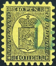 C/ED. Cat. 280 (U) (f)... 60 - Finlandia - 1866/70 - Stemma 10 p.