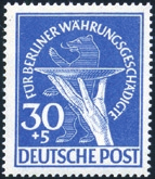 .. 10 - Germania Berlino - 1952/53 - Illustri, n 77/86. Cat. 60 (*).