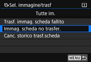 Trasferimento di immagini in gruppo È possibile trasferire anche filmati. Non è tuttavia possibile trasferire immagini durante la ripresa di filmati.