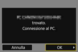 Connessione tramite [Connessione facile] Procedura sulla fotocamera-3 12 Connettersi alla fotocamera.