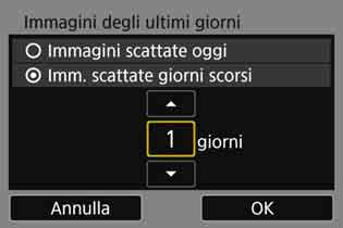 Scelta delle immagini da visualizzare 7 Selezionare un'opzione. Selezionare [OK] e premere <0> per visualizzare la schermata delle impostazioni.