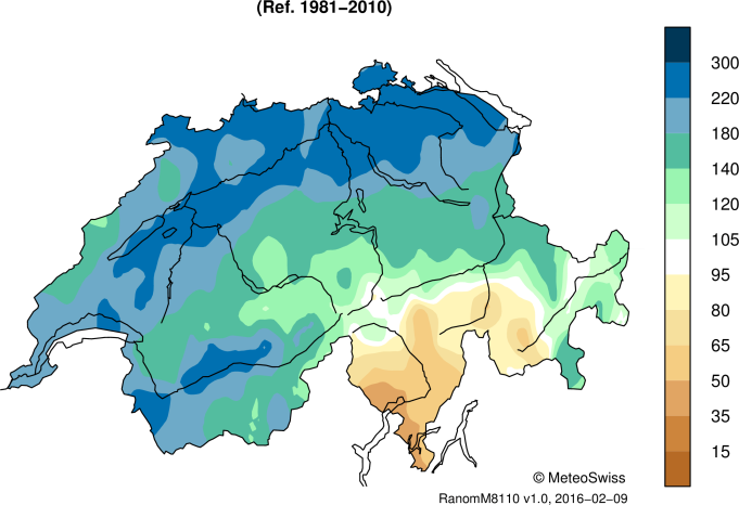 temperatura, precipitazioni e soleggiamento per il mese considerato.