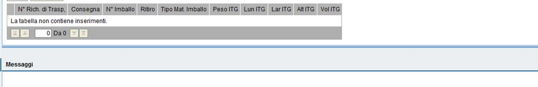 trasportatore selezionando la voce del menù Visualizza date