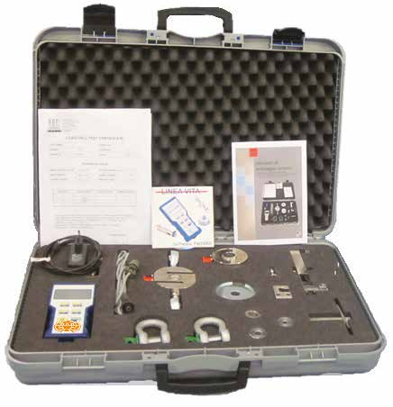 KIT VERIFICA linea vita IL KIT COMPRENDE: Controllo ancoraggi Controllo tensionamento Controllo post-installazione Palmare datalogger 388 3.100,00 VALIGETTA COMPLETA Peso 7.