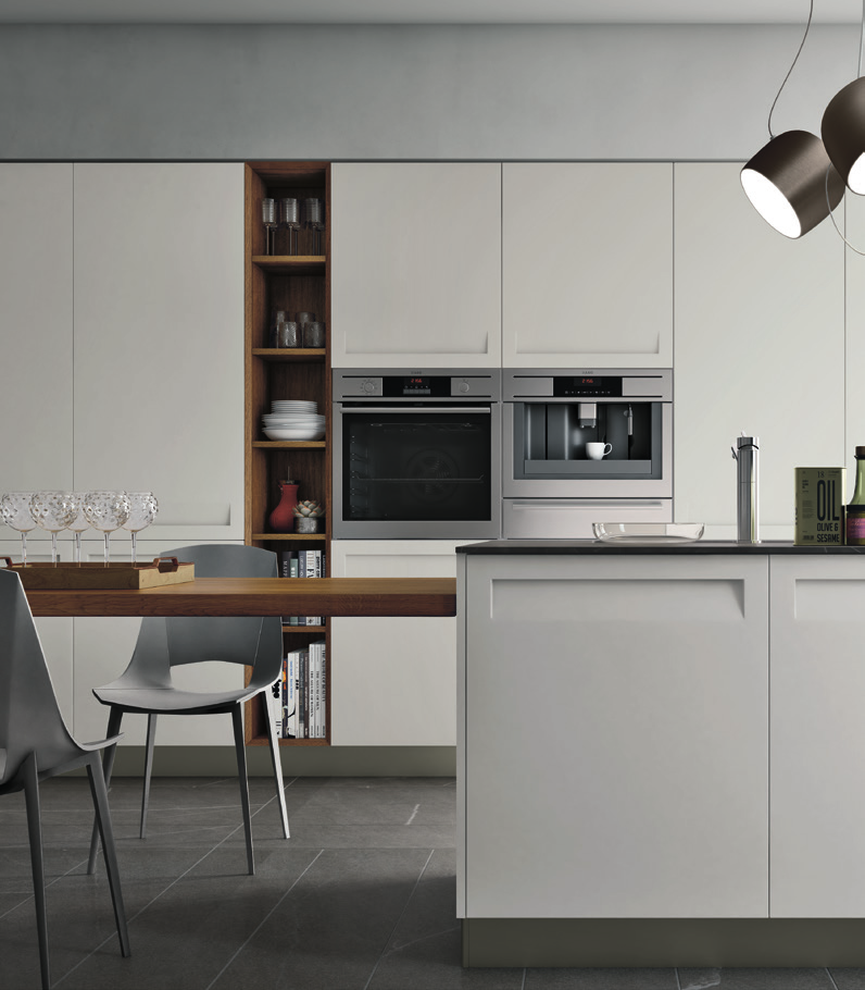 [ REWIND DESIGN SOLUTION 01 ] Una cucina aperta sul living perfetta per chi desidera avere una zona giorno open space, un tutt uno di cucina e soggiorno.