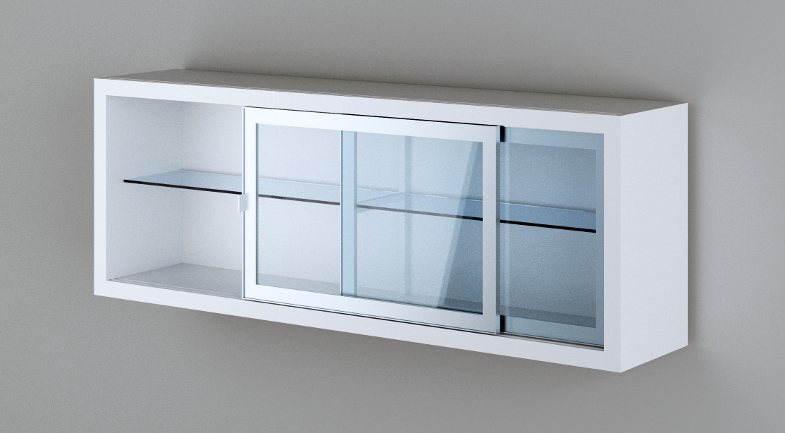 3 UNI 860:984 RIPIANO VETRO L.90 GLASS SHELF L.90 carico massimo 33 Kg maximum load 33 Kg flessione massima 3,6 mm max.