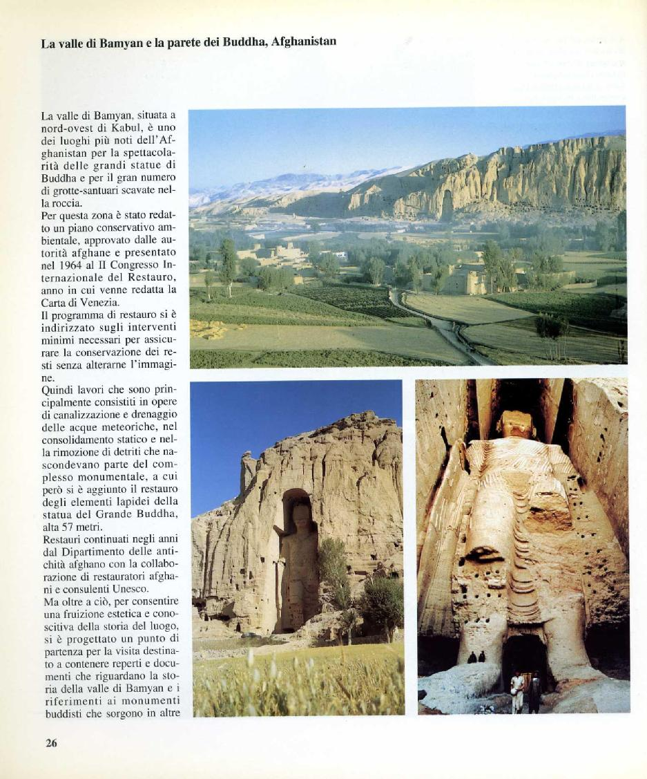 Valle di Bamiyan, progetto di restauro e musealizzazione di