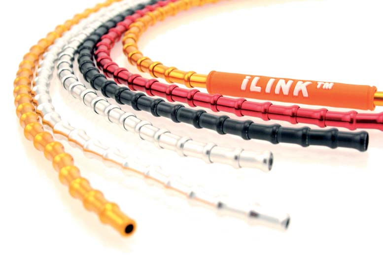 SET CAVI E GUAINA I-LINK Guaina in alluminio ancoraggio a clip facile da montare peso: 26 gr.