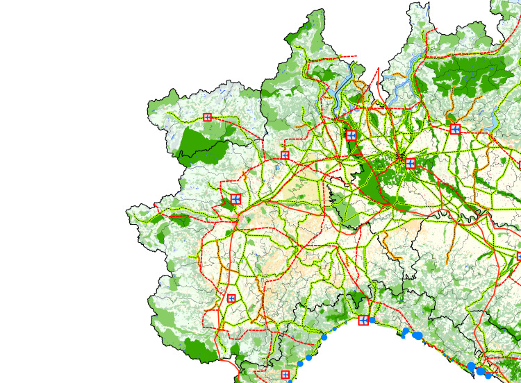 LE RIORE CULTURALI E LA FRUIZIONE o o LA FRUIZIONE L accessibilità e la fruizione Rete ferroviaria in esercizio Parchi nazionali e regionali Rete ferroviaria dismessa IC e ZP Rete ciclabile EUROVELO