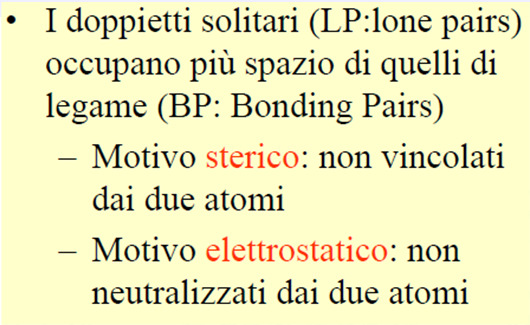 Geometrie molecolari secondo modello VSEPR 37 Se l atomo centrale è circondato