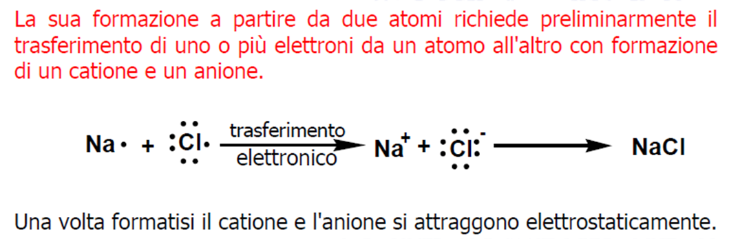 Il legame ionico 7 E dovuto all attrazione elettrostatica tra cationi e anioni, sia mono (K +, Ca 2+, F - ) che poliatomici (S 4 2-, C 3 2-, NH 4+ ) Questo porta ad una diminuzione di energia L