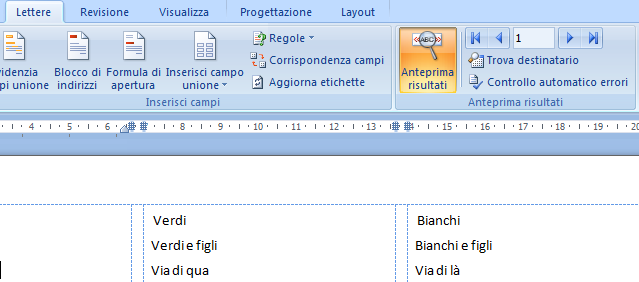 STAMPA UNIONE ETICHETTE Una volta terminato l inserimento dei campi dati