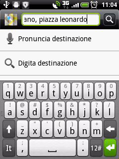 guida di un veicolo in movimento!), toccate la voce Digita destinazione.