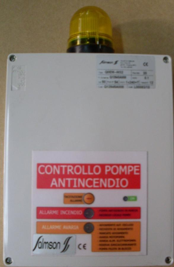 Allegato I Trasmissione degli allarmi Tutti gli allarmi dovranno essere riportati in un apposito quadro posto nella stanza di controllo dell impianto sprinkler o nella sala pompe.