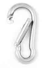 n 00 Moschettone Spring hook, top choice /ad. Produzione Italiana /ad. / ISI arico rottura reaking load (kgc ca.) /ad.