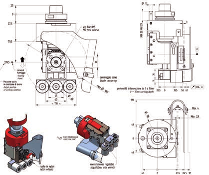 Flottanti/Copiatori Floating/Copier H6314H0552 lama new ø180 flottante con copiatore; attacco HSK F63 new ø180 floating circular blade with copier; HSK F63 coupling Velocità di rotazione