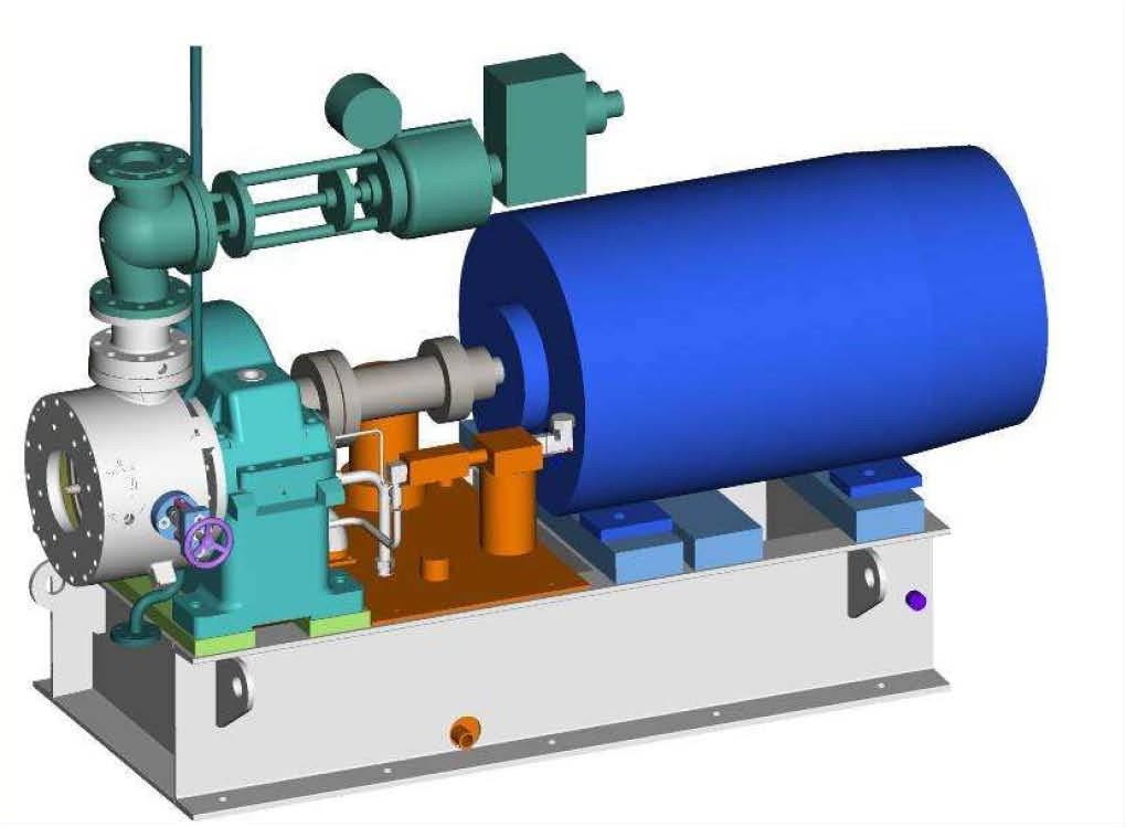 La Mini turbina a vapore (75 300 kw) Modello base: AFA 3 G1a SST 060 Pressione vapore vivo: fino a 40 bar a Temp. vapore vivo: da sat.